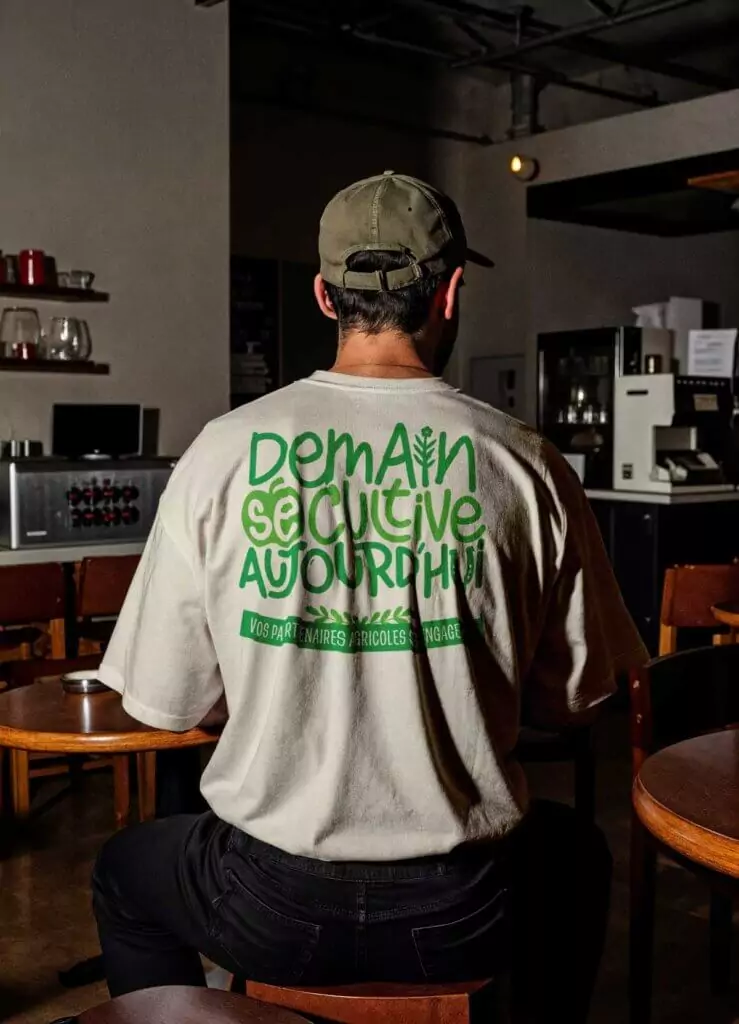 Tee-shirt brodé aux couleurs de Demain se cultive aujourd’hui