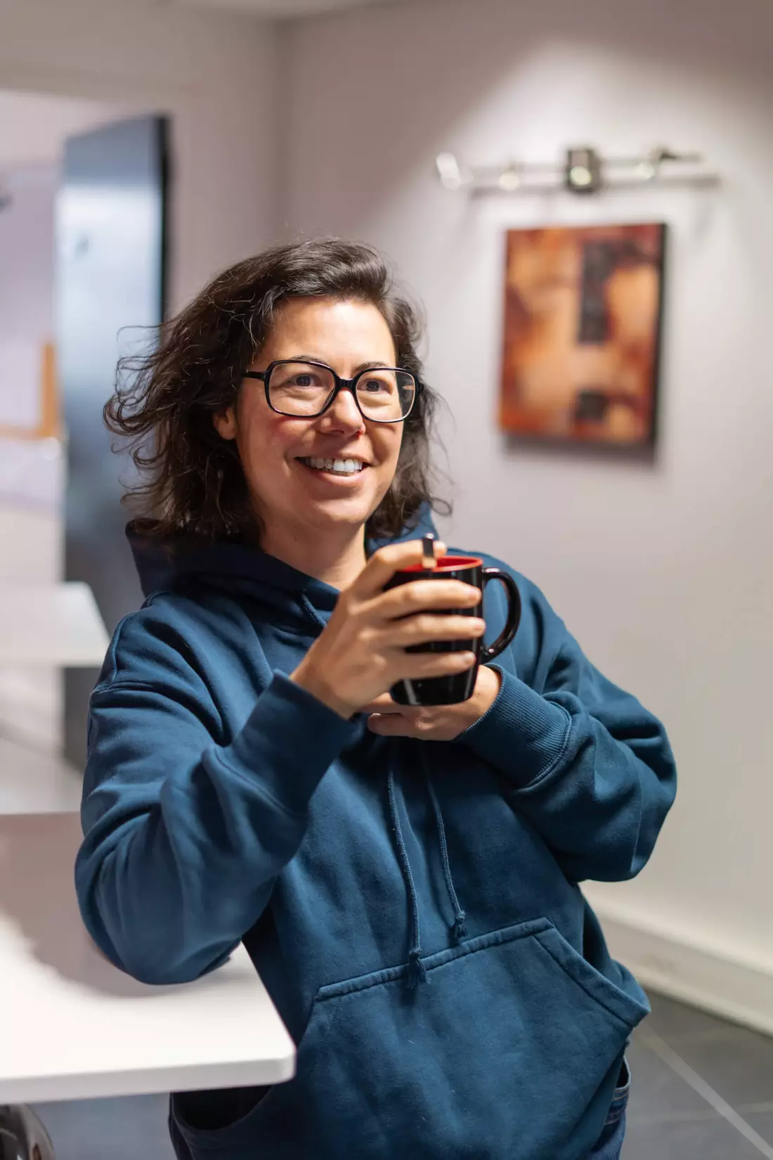Portrait de Gaële Gerbaux détouré dans un badge en forme d'étoile