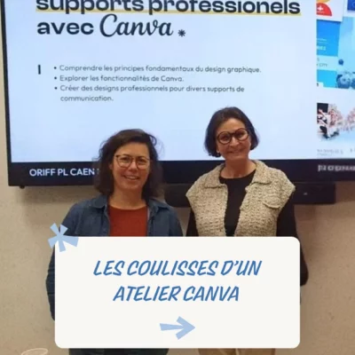 Les coulisses d'un atelier Canva.

Des écrans partout, des post-it, du café froid, des rires et des gens qui découvrent qu'ils savent faire.

Le moment que je préfère, c'est quand quelqu'un arrête de me demander comment faire et commence à me montrer ce qu'il a fait.

Faites défiler.

#formationcanva #canva #graphistenormandie #formatrice #atelier